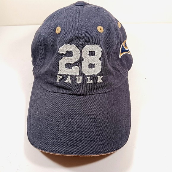Marshall Faulk Baseball Cap Hat #28 St. Louis Rams Charter Promo Strapback Blue - Picture 1 of 8
